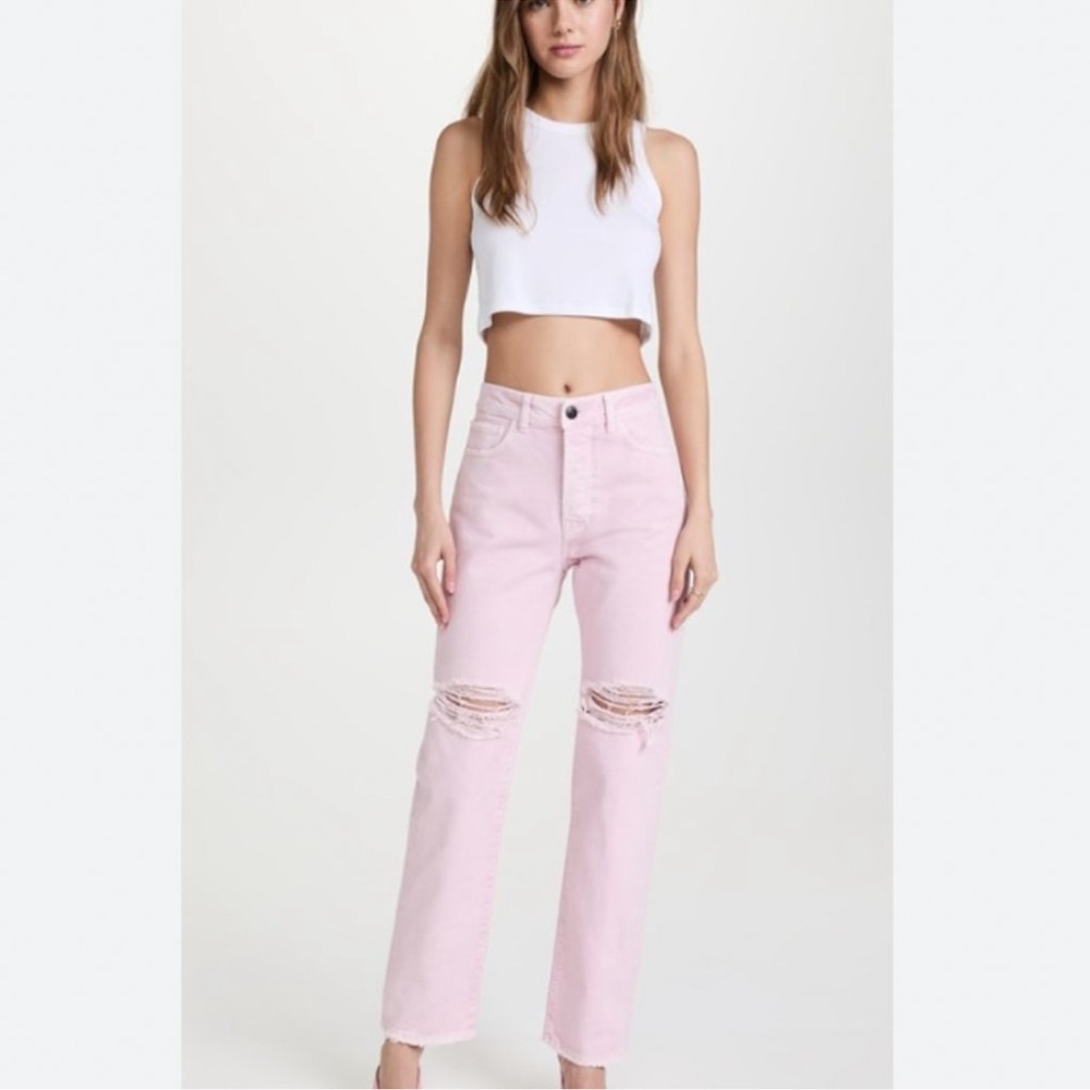 3x1 Pink Straight Leg Jeans Size 27